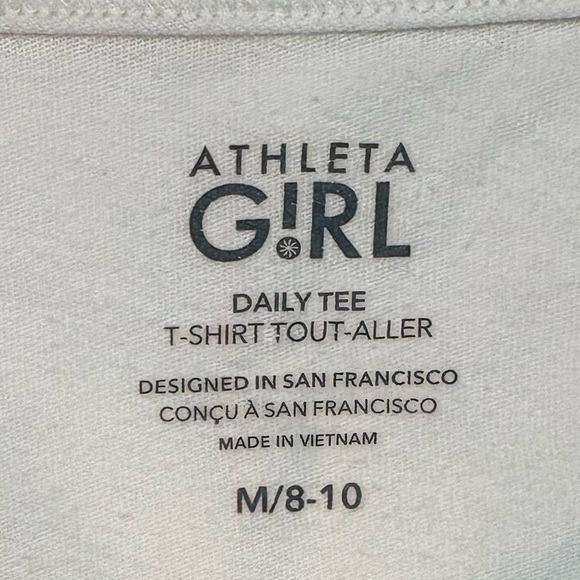 Athleta Girl, 'Girls With Goals' Daily Graphic Tee Cropped Top, Size M (8-10) - Picture 5 of 9